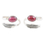 Garnet toe rings, 'Late Autumn' (pair) - Garnet and Sterling Silver Toe Rings (Pair) thumbail