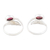 Garnet toe rings, 'Late Autumn' (pair) - Garnet and Sterling Silver Toe Rings (Pair) (image 2d) thumbail