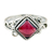 Garnet cocktail ring, 'Fly a Kite' - Garnet and Sterling Silver Cocktail Ring thumbail