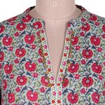 Cotton shift dress, 'Spring Fiesta' - Screen Printed Floral-Motif Shift Dress