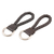 Leather key fobs, 'Classic Duo' (pair) - Black and Brown Leather Key Fobs (Pair) (image 2b) thumbail
