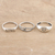 Sterling silver band rings, 'Eternal Trio' (set of 3) - Handmade Sterling Silver Band Rings (Set of 3)