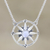 Rainbow moonstone pendant necklace, 'Misty Compass' - Rainbow Moonstone and Sterling Silver Pendant Necklace