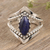 Lapis lazuli cocktail ring, 'Lapis Eye' - Sterling Silver and Lapis Lazuli Cocktail Ring thumbail