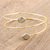 Gold-plated labradorite cuff bracelet, 'Golden Drop' - Gold-Plated Sterling Silver and Labradorite Cuff Bracelet (image 2) thumbail
