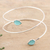 Chalcedony cuff bracelet, 'Aqua Drop' - Chalcedony and Sterling Silver Cuff Bracelet (image 2) thumbail