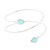 Chalcedony cuff bracelet, 'Aqua Drop' - Chalcedony and Sterling Silver Cuff Bracelet thumbail