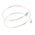 Chalcedony cuff bracelet, 'Aqua Drop' - Chalcedony and Sterling Silver Cuff Bracelet (image 2b) thumbail
