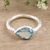 Blue topaz single stone ring, 'Tropical Waters' - Sterling Silver and Blue Topaz Single Stone Ring (image 2) thumbail