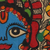 Madhubani-Gemälde, 'Supreme Vishnu' - Madhubani Vishnu Malerei auf handgeschöpftem Papier