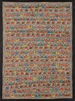 Madhubani painting, 'Living in Harmony' - Colorful Madhubani Bird Painting on Handmade Paper