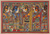 Pintura Madhubani, 'Swayamvar de Ram y Sita' - Madhubani Rama y Sita Pintura sobre papel hecho a mano