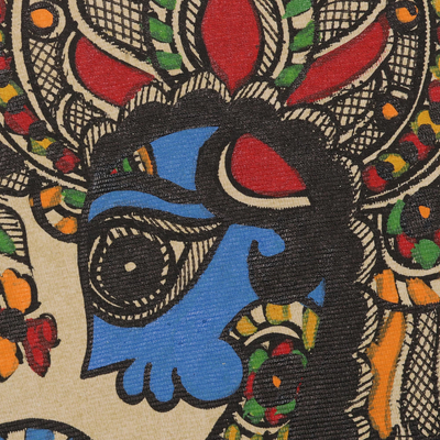 Madhubani-Gemälde - Madhubani-Fischmalerei auf handgeschöpftem Papier