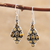 Citrine dangle earrings, 'Golden Tower' - Handmade Sterling Silver and Citrine Dangle Earrings (image 2) thumbail