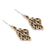 Citrine dangle earrings, 'Golden Tower' - Handmade Sterling Silver and Citrine Dangle Earrings (image 2c) thumbail