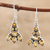 Citrine dangle earrings, 'Sparkling Tower' - Hand Crafted Sterling Silver and Citrine Dangle Earrings (image 2) thumbail