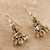 Citrine dangle earrings, 'Sparkling Tower' - Hand Crafted Sterling Silver and Citrine Dangle Earrings (image 2b) thumbail