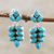 Sterling silver dangle earrings, 'Cascading Leaves' - Sterling Silver Leaf Motif Dangle Earrings (image 2) thumbail