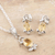 Rhodium-plated citrine jewelry set, 'Sunny Passion' - Rhodium-Plated Citrine Jewelry Set (image 2b) thumbail