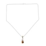 Rhodium-plated tiger's eye and cubic zirconia Jewellery set, 'Peppy in Brown' - Rhodium-Plated Tiger's Eye and Cubic Zirconia Jewellery Set