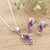 Rhodium-plated amethyst and cubic zirconia jewelry set, 'Peppy in Purple' - Rhodium-Plated Amethyst and Cubic Zirconia Jewelry Set (image 2b) thumbail