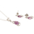 Rhodium-plated amethyst and cubic zirconia jewelry set, 'Peppy in Purple' - Rhodium-Plated Amethyst and Cubic Zirconia Jewelry Set (image 2d) thumbail