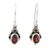 Garnet dangle earrings, 'Juicy Berries' - Garnet and Sterling Silver Dangle Earrings