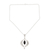 Onyx pendant necklace, 'Midnight Petal' - Sterling Silver and Onyx Pendant Necklace