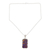 Halskette mit Anhänger aus Sterlingsilber, „Königlicher Spiegel in Lila“ – handgefertigte Halskette mit Anhänger aus Sterlingsilber