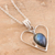 Labradorite pendant necklace, 'Dear Love' - Labradorite and Sterling Silver Pendant Necklace