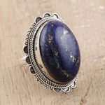 Lapis lazuli cocktail ring, 'Blue Breakthrough' - Lapis Lazuli and Sterling Silver Cocktail Ring