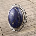Lapis lazuli cocktail ring, 'Blue Breakthrough' - Lapis Lazuli and Sterling Silver Cocktail Ring