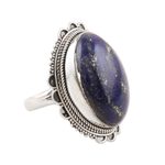 Lapis lazuli cocktail ring, 'Blue Breakthrough' - Lapis Lazuli and Sterling Silver Cocktail Ring