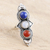 Multi-gemstone cocktail ring, 'Power and Glory' - Lapis Lazuli and Rainbow Moonstone Cocktail Ring