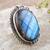 Labradorite cocktail ring, 'Royal Reflections' - Sterling Silver and Labradorite Cocktail Ring