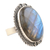 Labradorite cocktail ring, 'Royal Reflections' - Sterling Silver and Labradorite Cocktail Ring