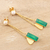 Gold-plated cultured pearl and onyx dangle earrings, 'Pandora's Treasure' - Gold-Plated Cultured Pearl and Onyx Dangle Earrings (image 2) thumbail
