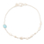Chalcedony pendant bracelet, 'Aqua Glow' - Sterling Silver and Chalcedony Pendant Bracelet