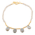 Gold-plated charm bracelet, 'Early Morning Rain' - Gold-Plated Labradorite Charm Bracelet