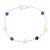 Onyx station bracelet, 'Blue Shine' - Sterling Silver and Blue Onyx Station Bracelet