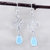 Chalcedony dangle earrings, 'Sky Tree' - Sterling Silver and Chalcedony Dangle Earrings (image 2) thumbail
