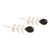 Onyx drop earrings, 'Leafy Drop' - Sterling Silver and Black Onyx Drop Earrings (image 2c) thumbail