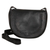 Leather sling bag, 'Sing Softly in Black' - Hand Crafted Black Leather Sling Bag