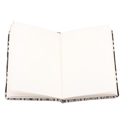 Diario de algodón - Diario de algodón tejido con papel hecho a mano