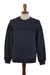 Men's cotton sweater, 'Lived-in Comfort' - Blue Overdyed Cotton Knit Pullover for Men from India (image 2a) thumbail