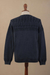 Men's cotton sweater, 'Lived-in Comfort' - Blue Overdyed Cotton Knit Pullover for Men from India (image 2f) thumbail