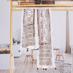 Block-printed cotton shawl, 'Buoyant Blossom' - Indian Block-Printed Cotton Shawl