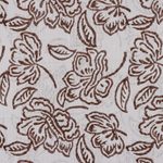 Block-printed cotton shawl, 'Buoyant Blossom' - Indian Block-Printed Cotton Shawl