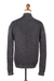 Men's cotton cardigan, 'Charcoal Spark' - Men's Zippered Grey Cotton Sweater (image 2g) thumbail