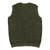 Men's cotton sweater vest, 'Olive Leaf' - Men's Cotton Sweater Vest from India (image 2c) thumbail